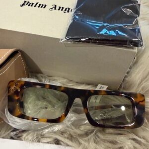 Palm Angels Brown Tortoise Sunglasses